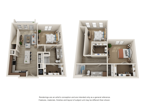 Floor plan for 3 beds, 2 baths, 1524 sqft